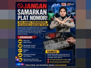 Pelat Nomor Jelas Kunci Tertib Lalu Lintas dan Penegakan Hukum
